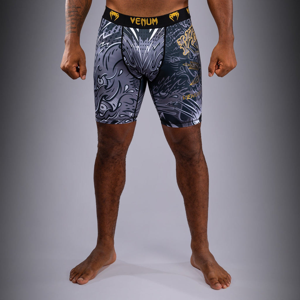 Venum Wolf Atak Vale Tudo Shorts - Černá/Šedá