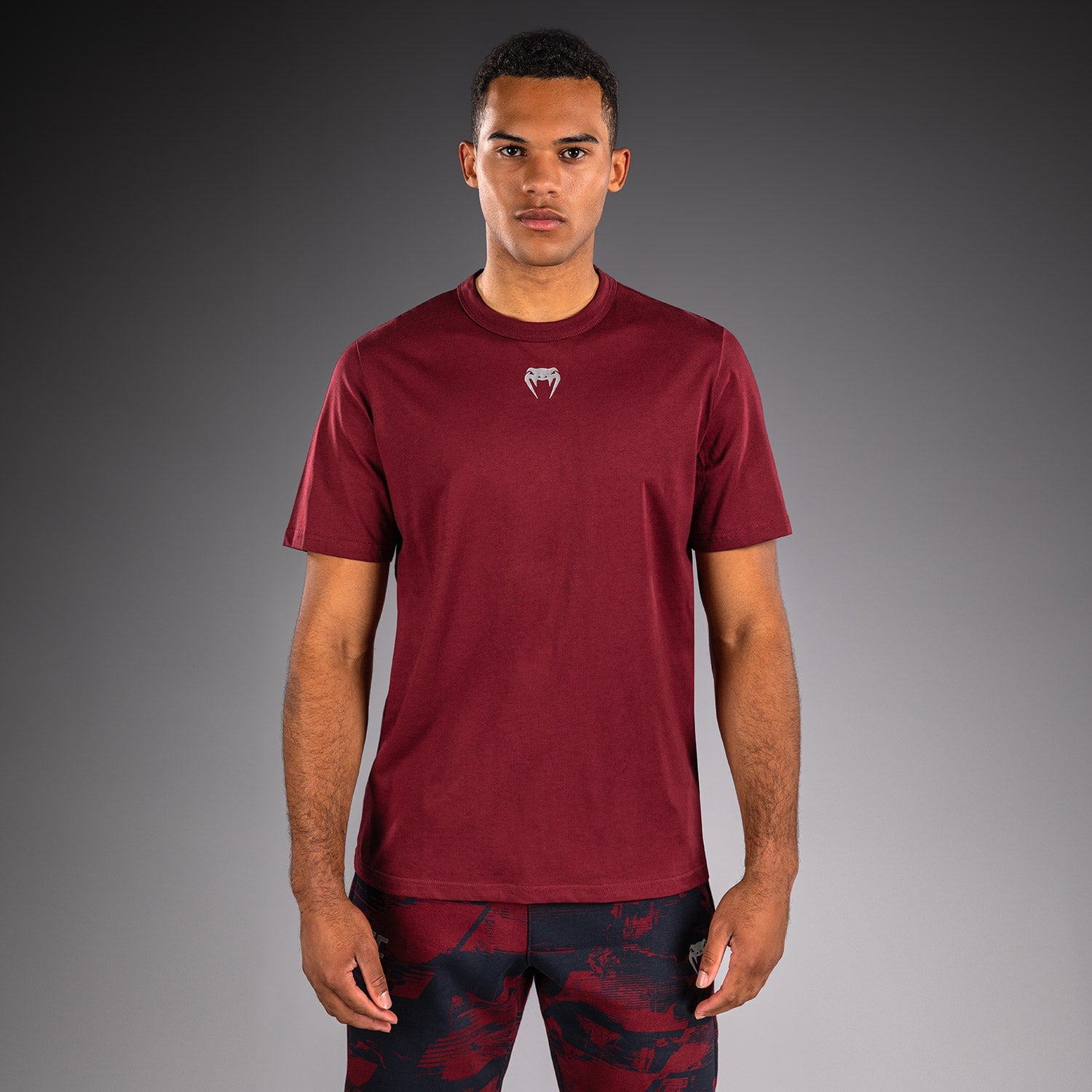 Pánské tričko s krátkým rukávem UFC Zenith by Venum Burgundy Authentic Fight Week