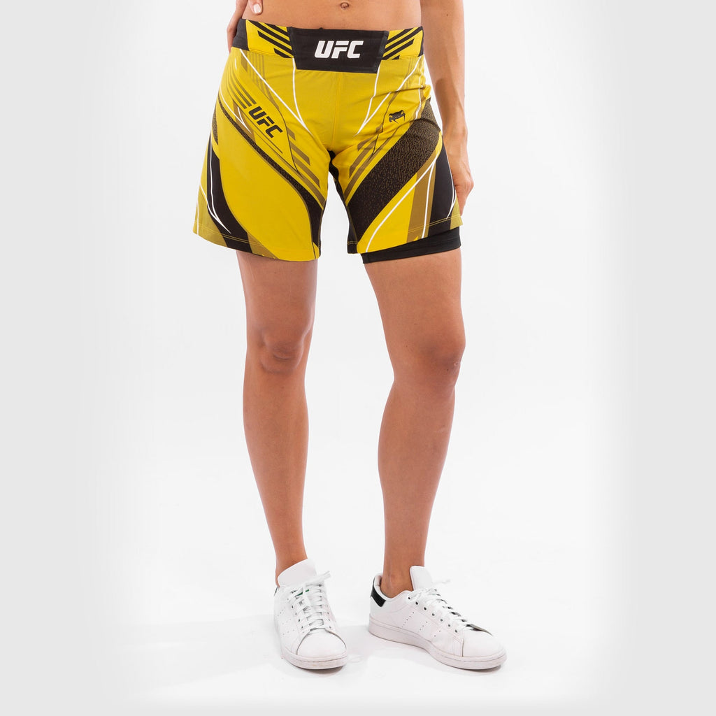 Dámské šortky UFC Venum Authentic Fight Night - Long Fit - Žluté
