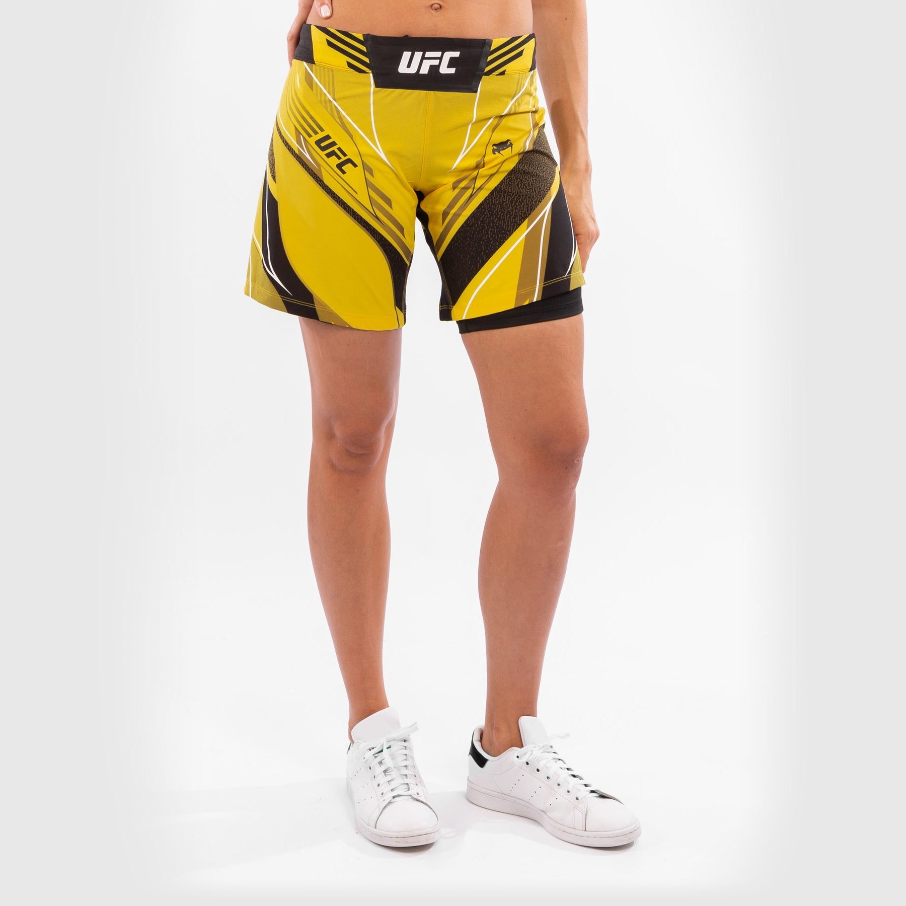 Dámské šortky UFC Venum Authentic Fight Night - Long Fit - Žluté