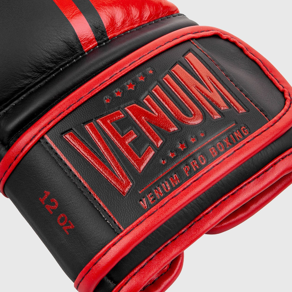 Venum Shield Pro Boxerské rukavice na suchý zip - Černá/Červená