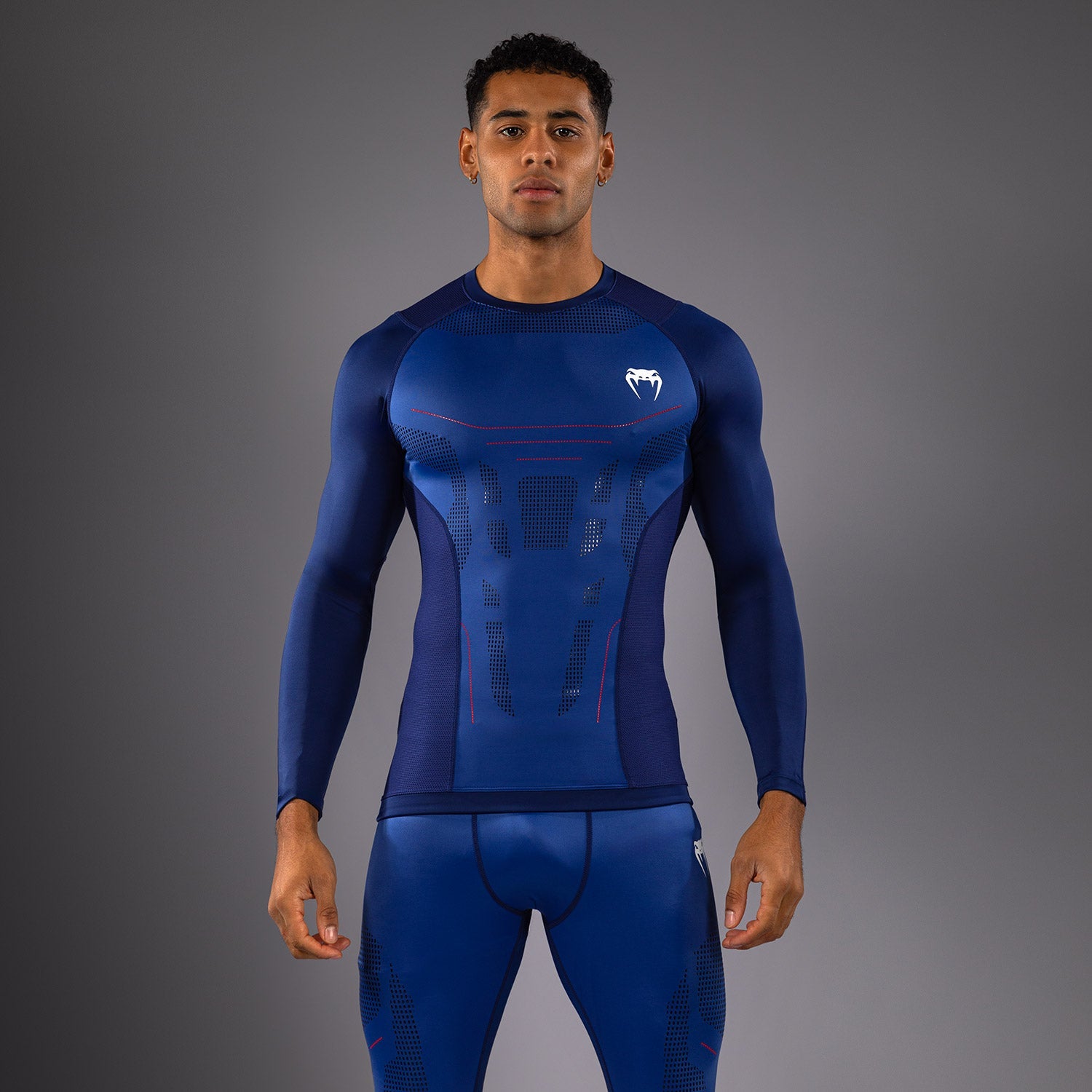 Venum Technical 3.0 Dlouhý Rukáv Rashguard - Noční Modrá