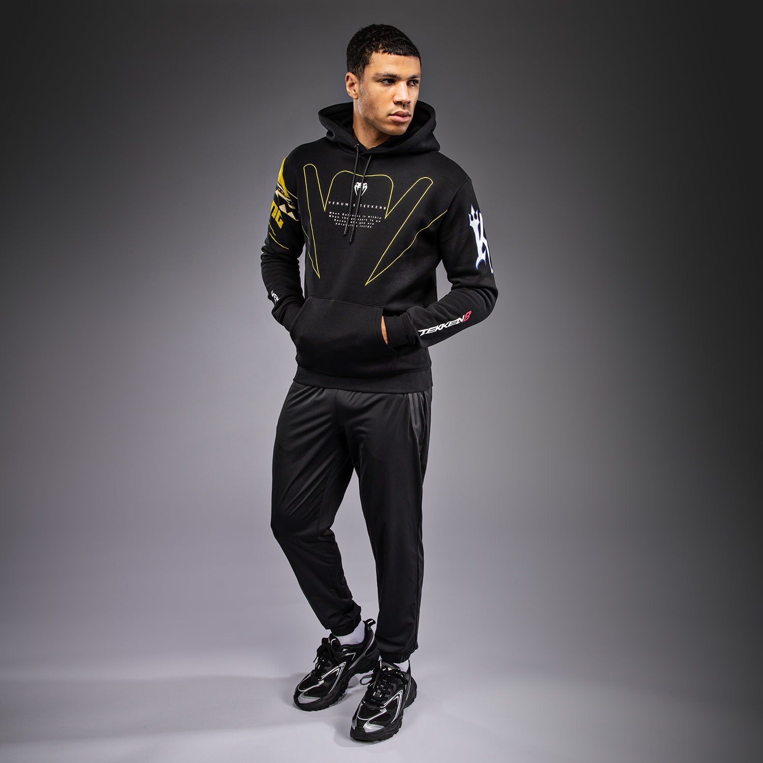 Venum x TEKKEN 8 Mikina s kapucí - King - Černá/Žlutá