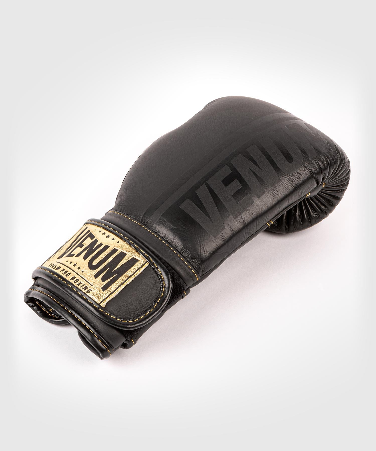 Venum Shield Pro Boxerské Rukavice Velcro - Černá/Černá/Zlatá