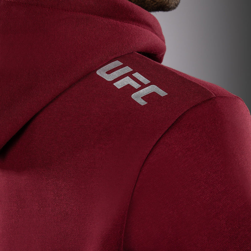 Pánská mikina s kapucí UFC Zenith by Venum Burgundy Authentic Fight Week