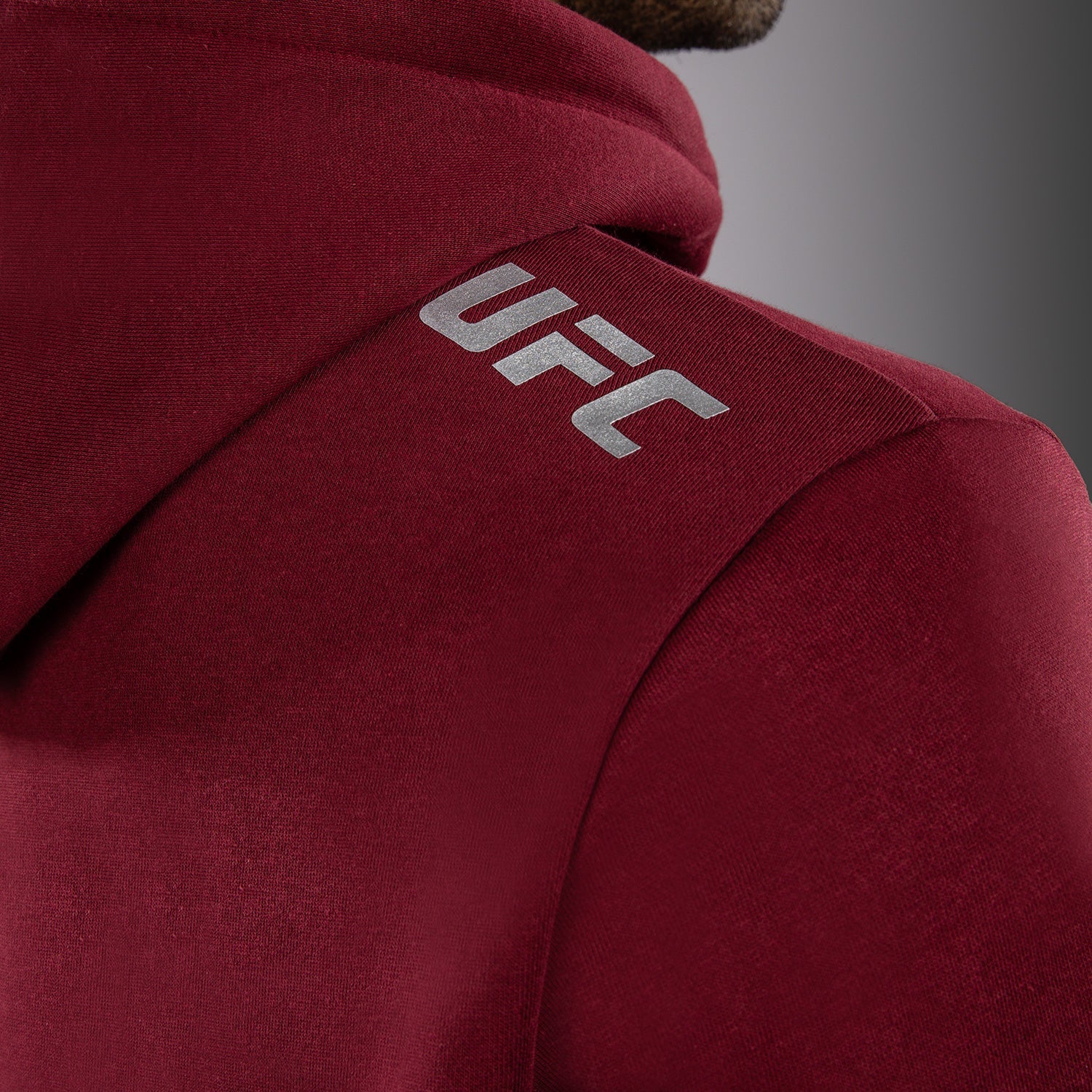 Pánská mikina s kapucí UFC Zenith by Venum Burgundy Authentic Fight Week
