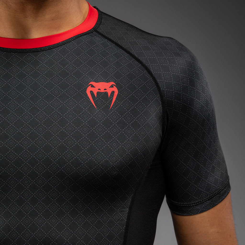 Venum x Roger Gracie Signature Krátký rukáv Rashguard - Černá/Červená
