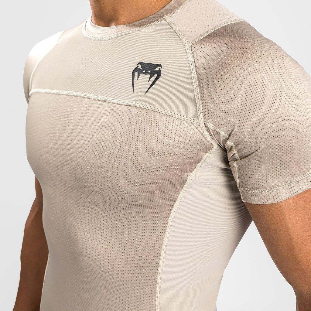 Venum G-Fit Air Rashguard s krátkým rukávem - Sand