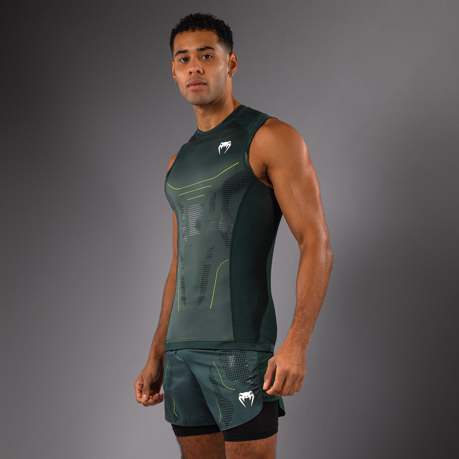 Venum Technical 3.0 Sleeveless Rashguard - Lesní Zelená