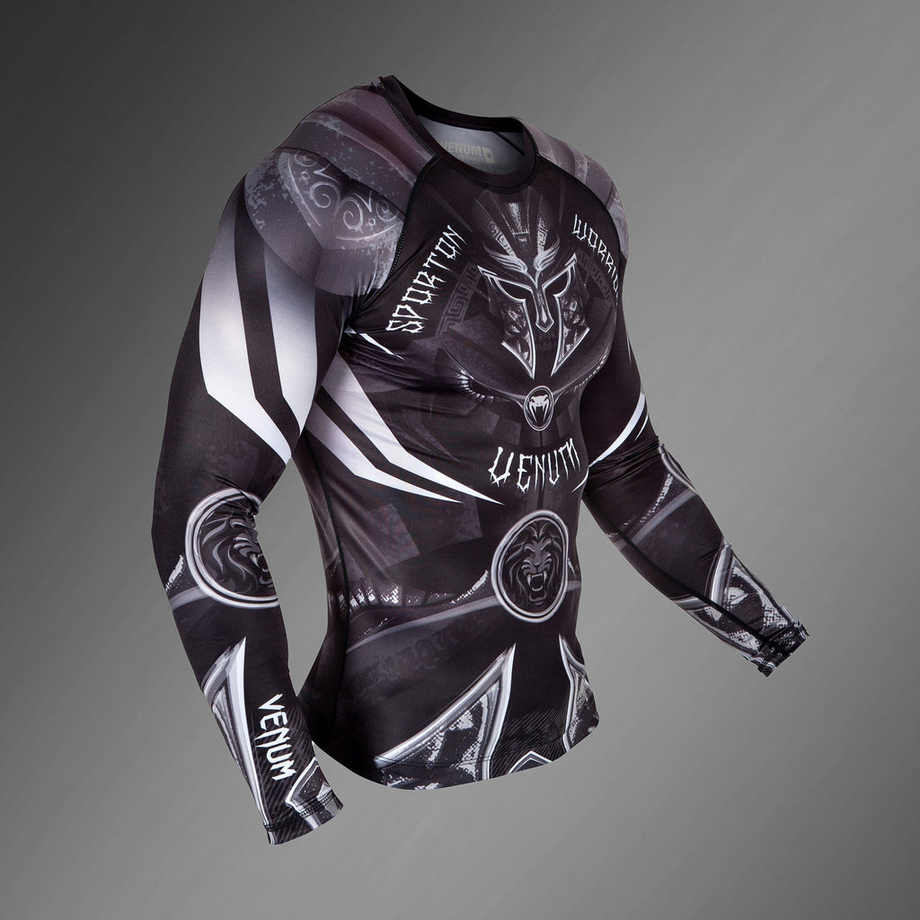 Venum Gladiator 3.0 Rashguard - Dlouhé rukávy - Černá/Bílá