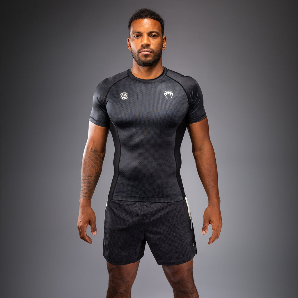Venum x Roger Gracie Academy Krátký rukáv Rashguard - Černá
