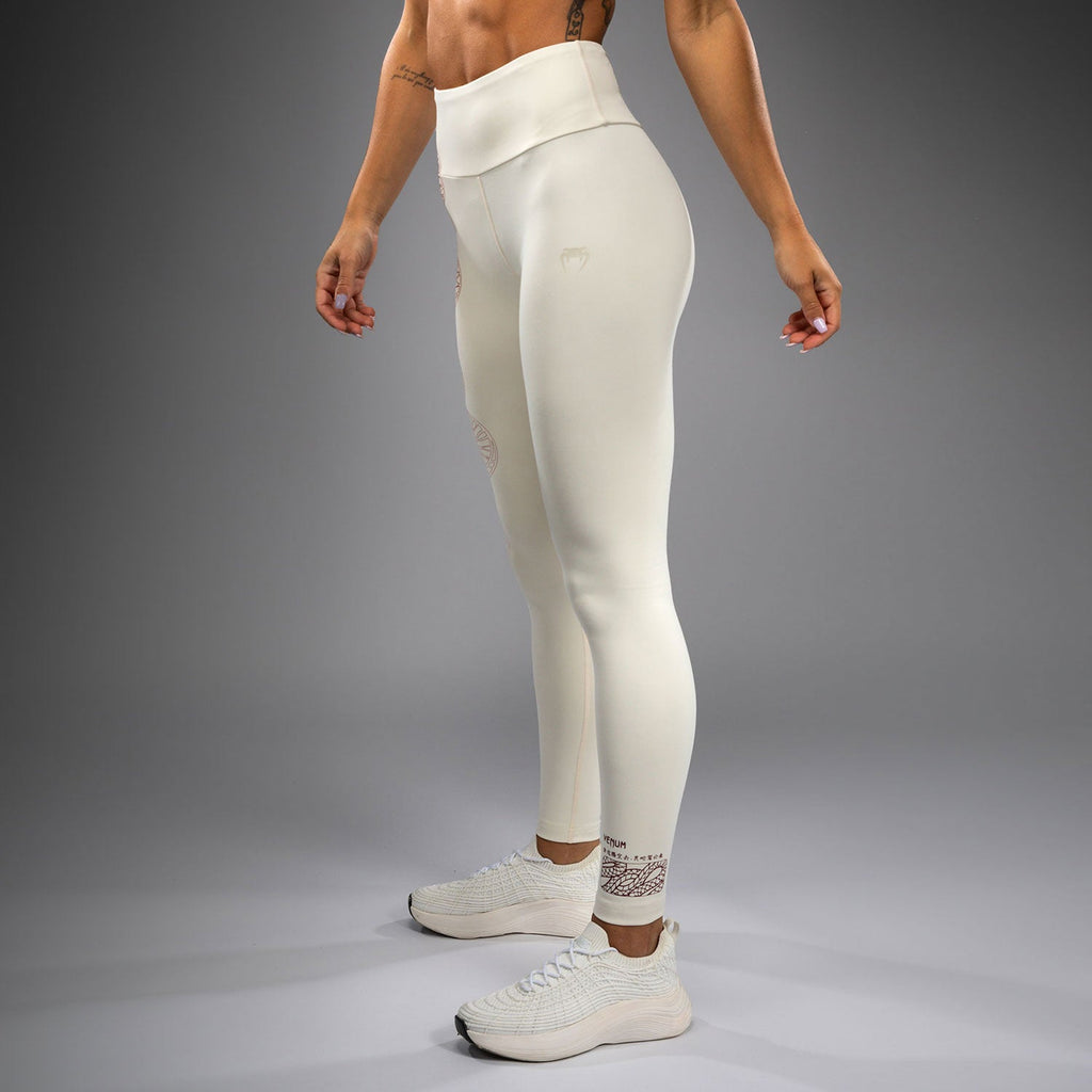 Dámské legíny Venum Serpenti - slonová kost/vínová