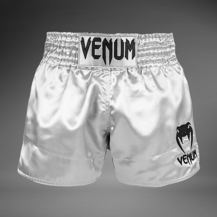 Venum Classic Muay Thai Shorts - Stříbrná/Černá