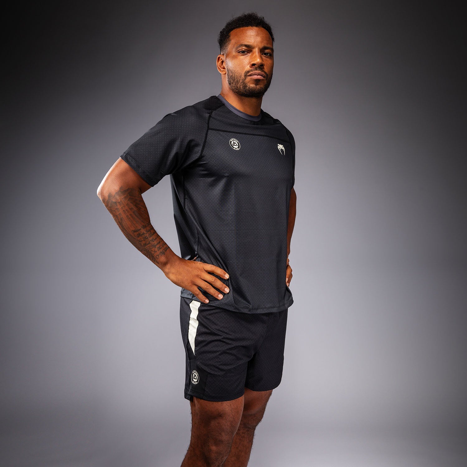 Venum x Roger Gracie Academy Dry Tech Tričko - Černá