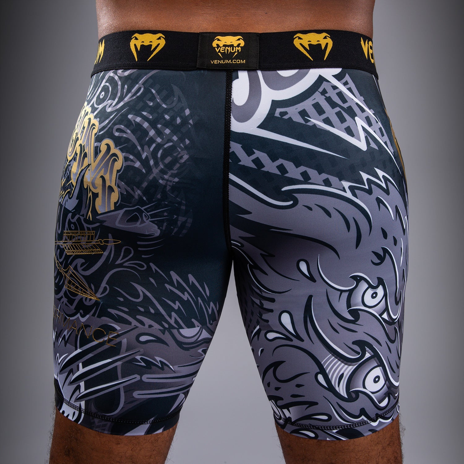 Venum Wolf Atak Vale Tudo Shorts - Černá/Šedá