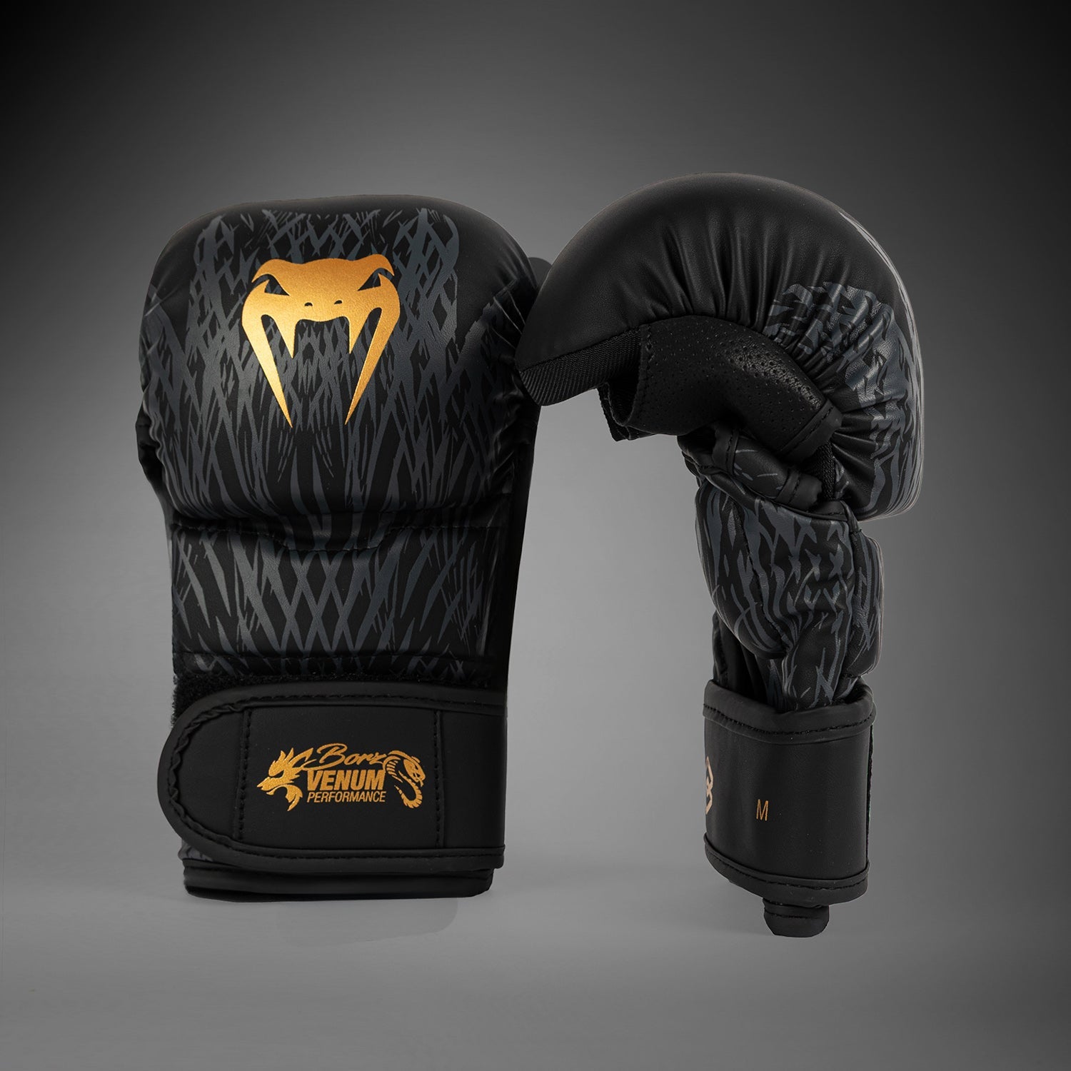 Venum x Chimaev Sparring Gloves - Black/Gold