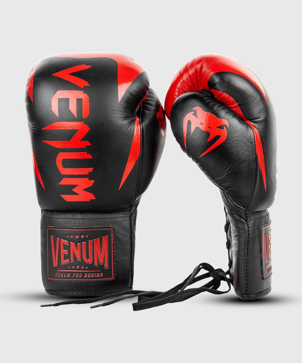 Venum Hammer Pro Boxerské Rukavice - Se Šněrováním - Černá/Červená