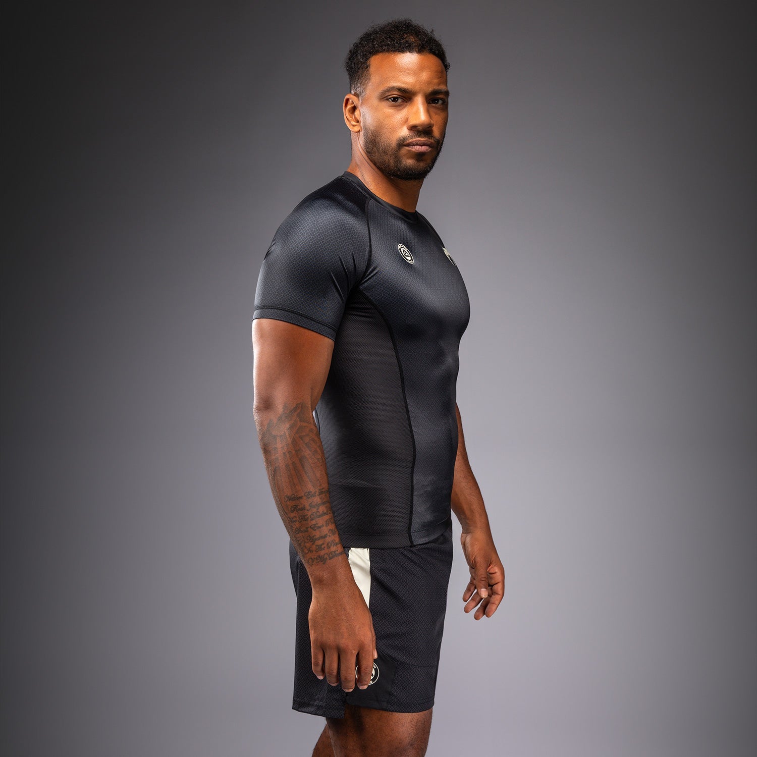 Venum x Roger Gracie Academy Krátký rukáv Rashguard - Černá