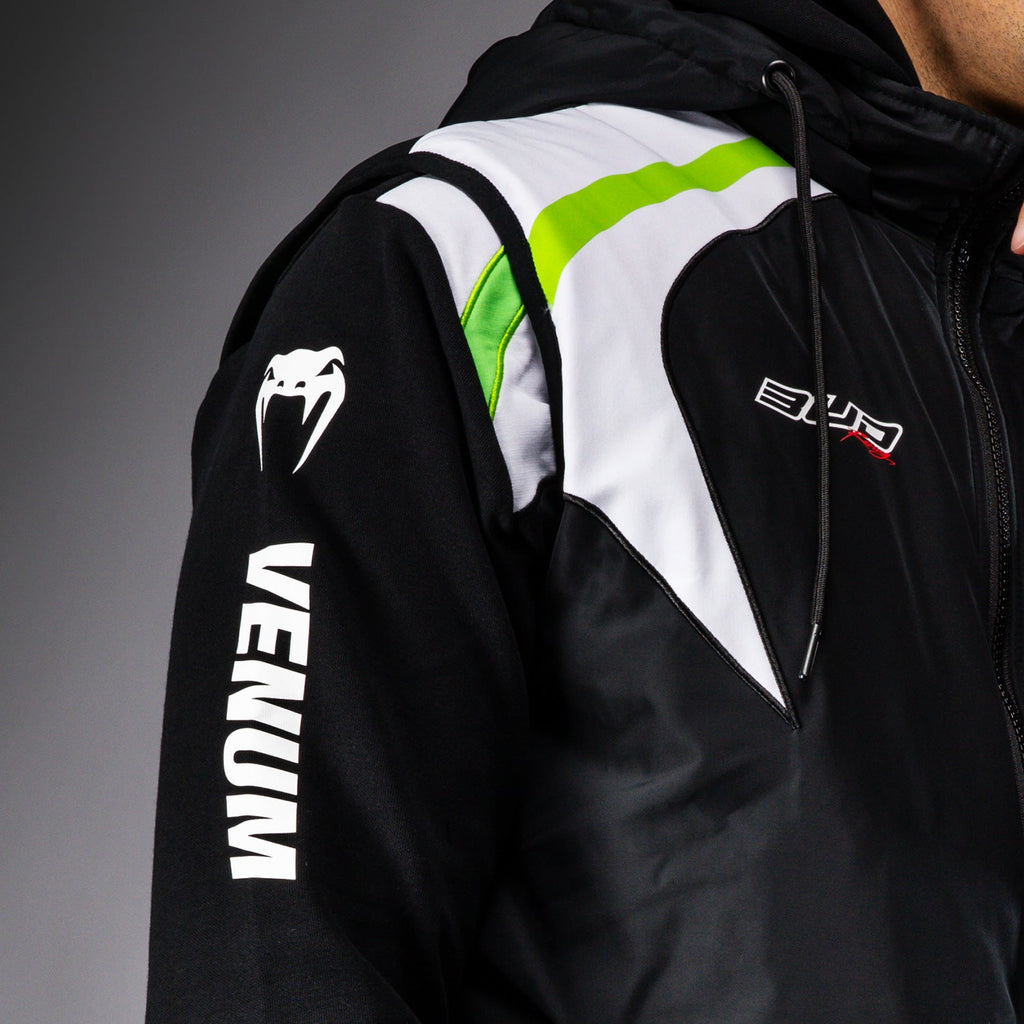 Venum x Bud Racing péřová bunda - černá/bílá/limetkově zelená