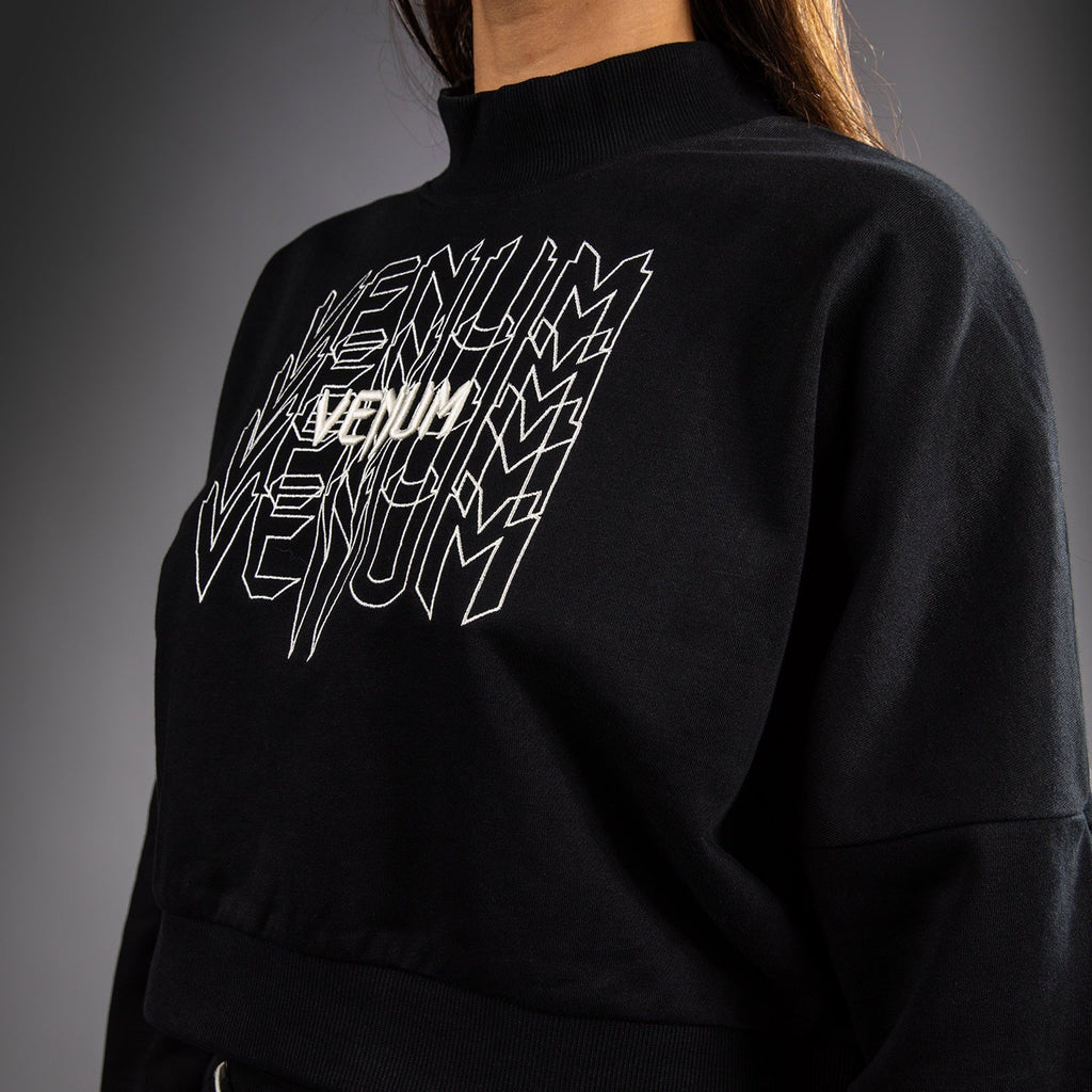 Venum Pulse Dámská Crop Mikina - Černá/Bílá