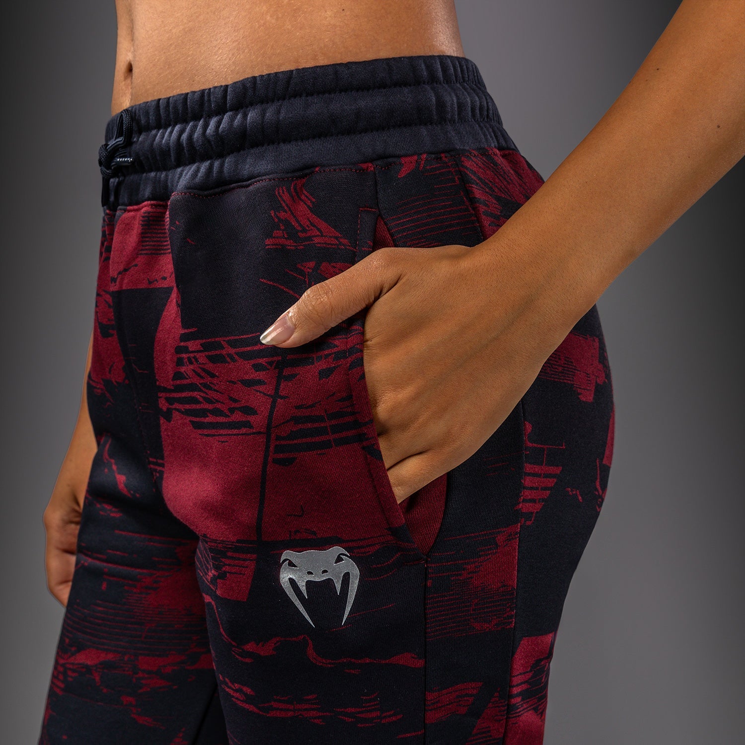 Dámské kalhoty UFC Zenith by Venum Authentic Fight Week v burgundy barvě