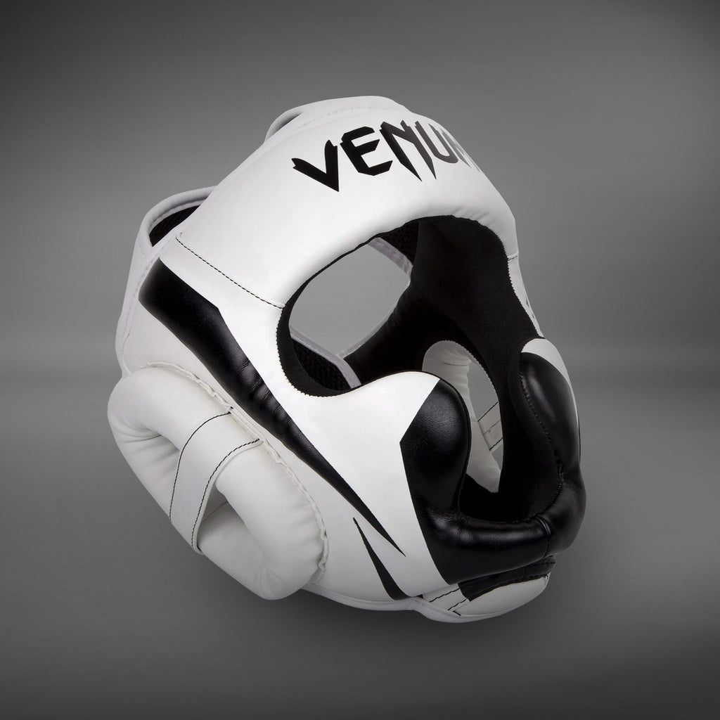 Venum Elite Headgear – Bílá/Černá
