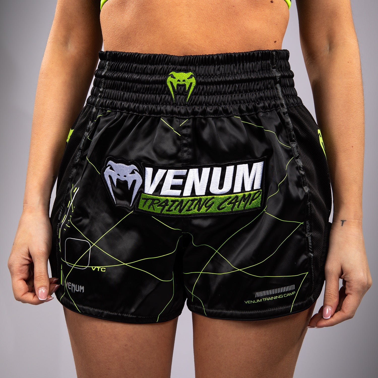 Venum Training Camp 4.0 Muay Thai Šortky - Černá/Neonově zelená