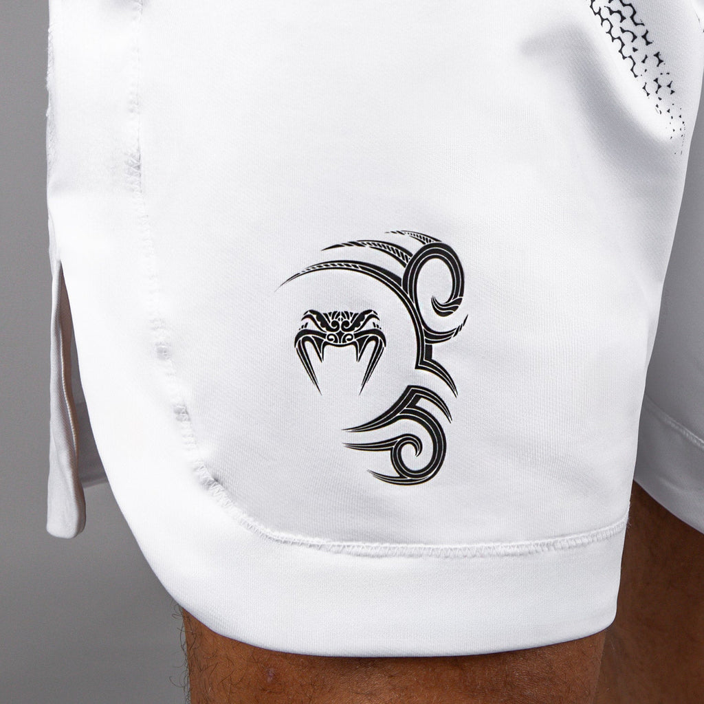 Venum x Mike Tyson Tiger Boxerské šortky - Optická bílá/Hluboká černá