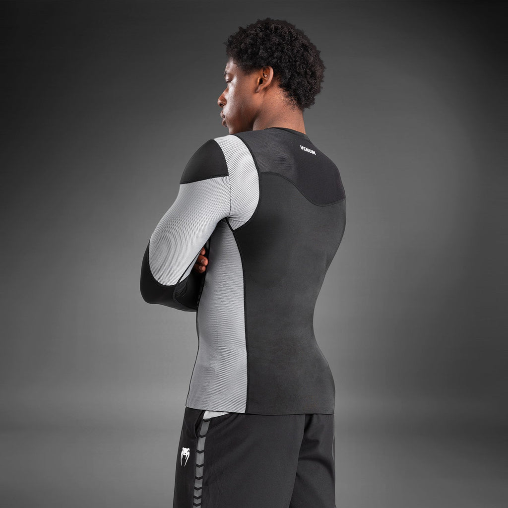 Venum Tempest Pánský Dlouhý Rukáv Rashguard - Černá/Šedá