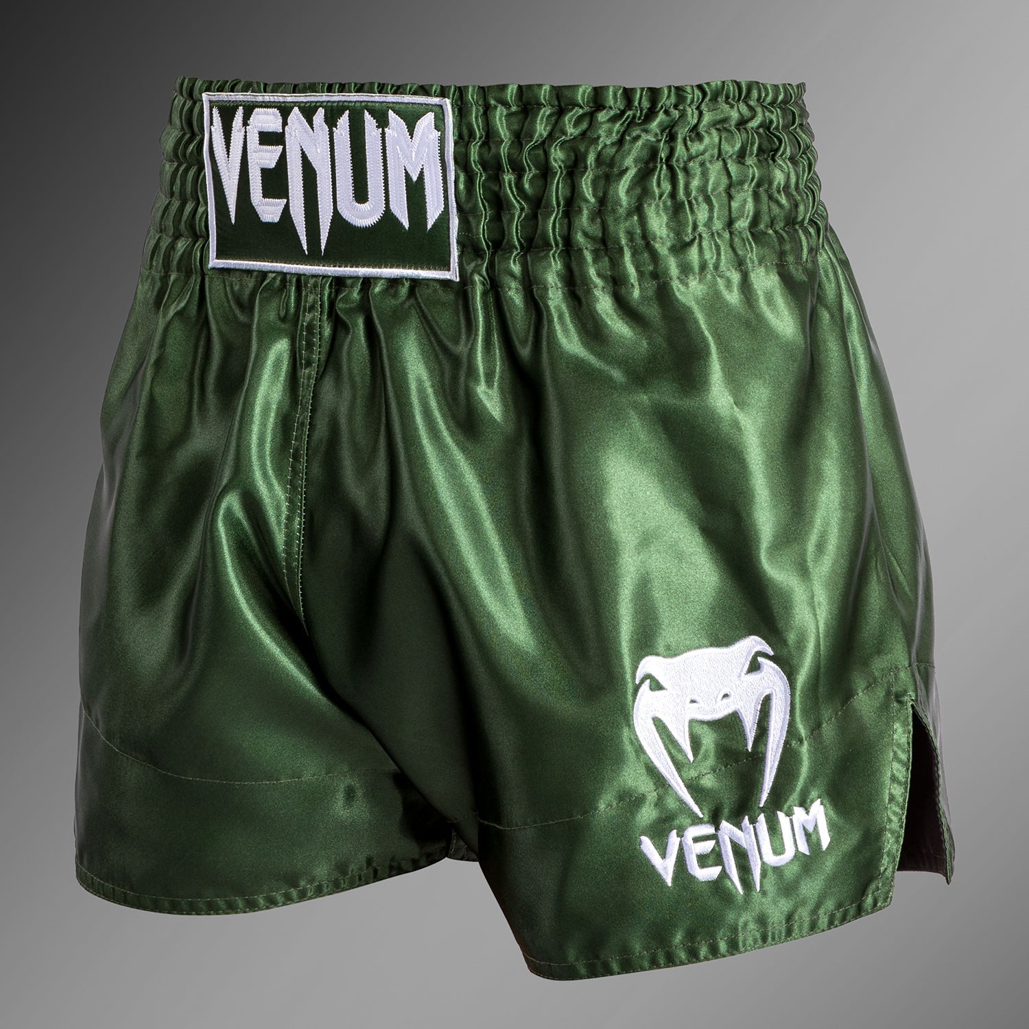 Venum Classic Muay Thai kraťasy Khaki/Bílá