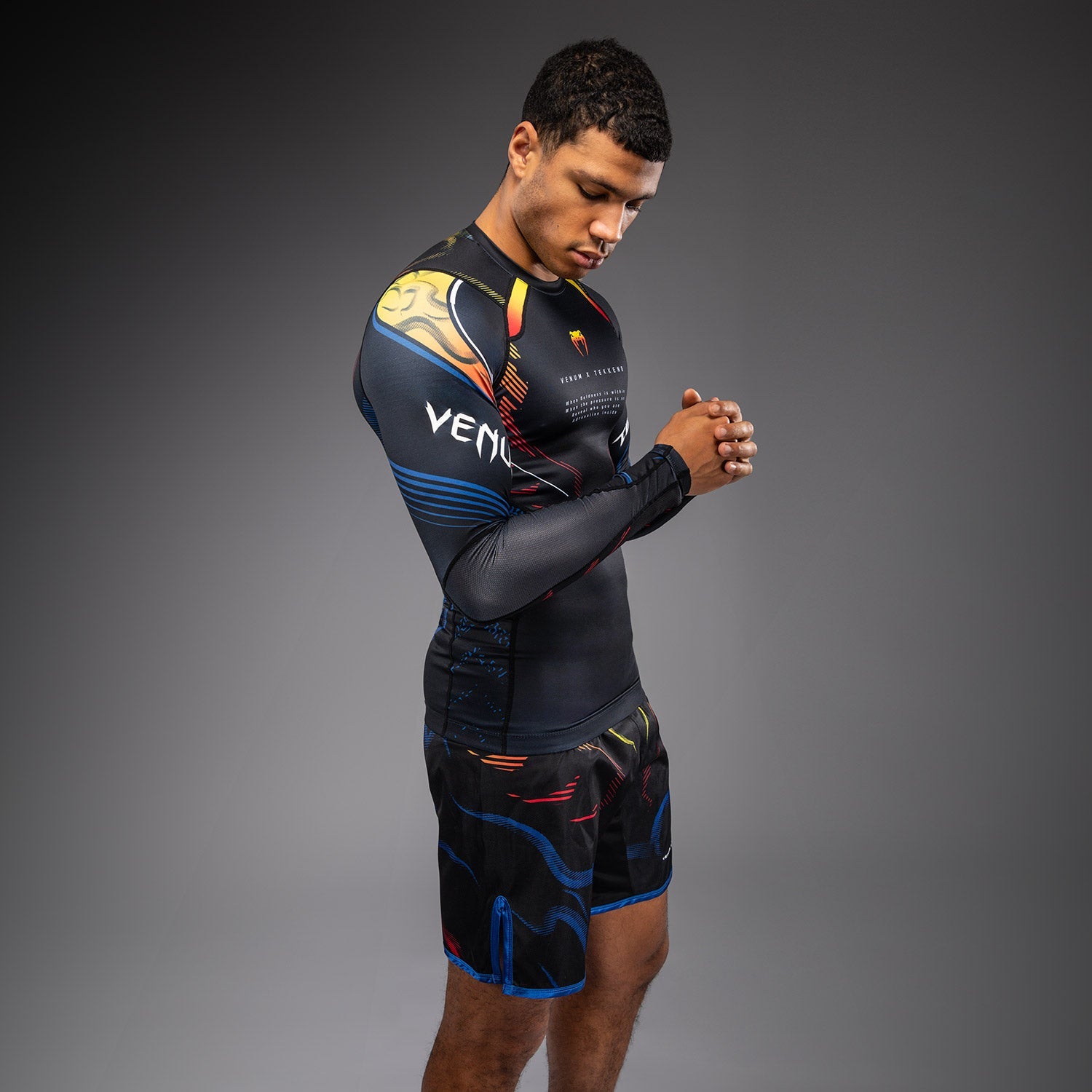 Venum x TEKKEN 8 Rashguard s dlouhým rukávem - Yoshimitsu - Černá/Oranžová