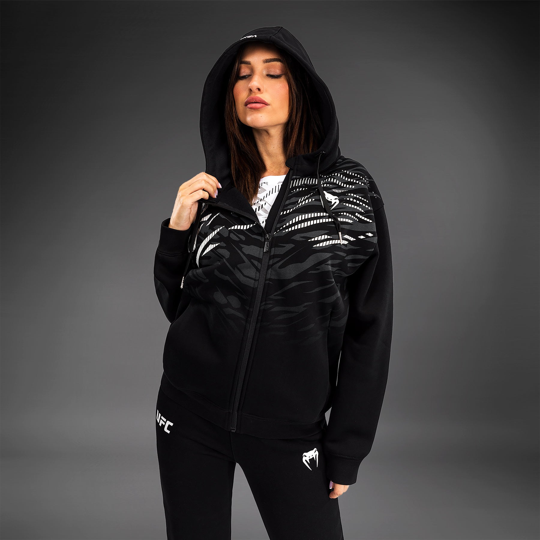 UFC Fusion od Venum Dámská replika mikiny na zip - Černá