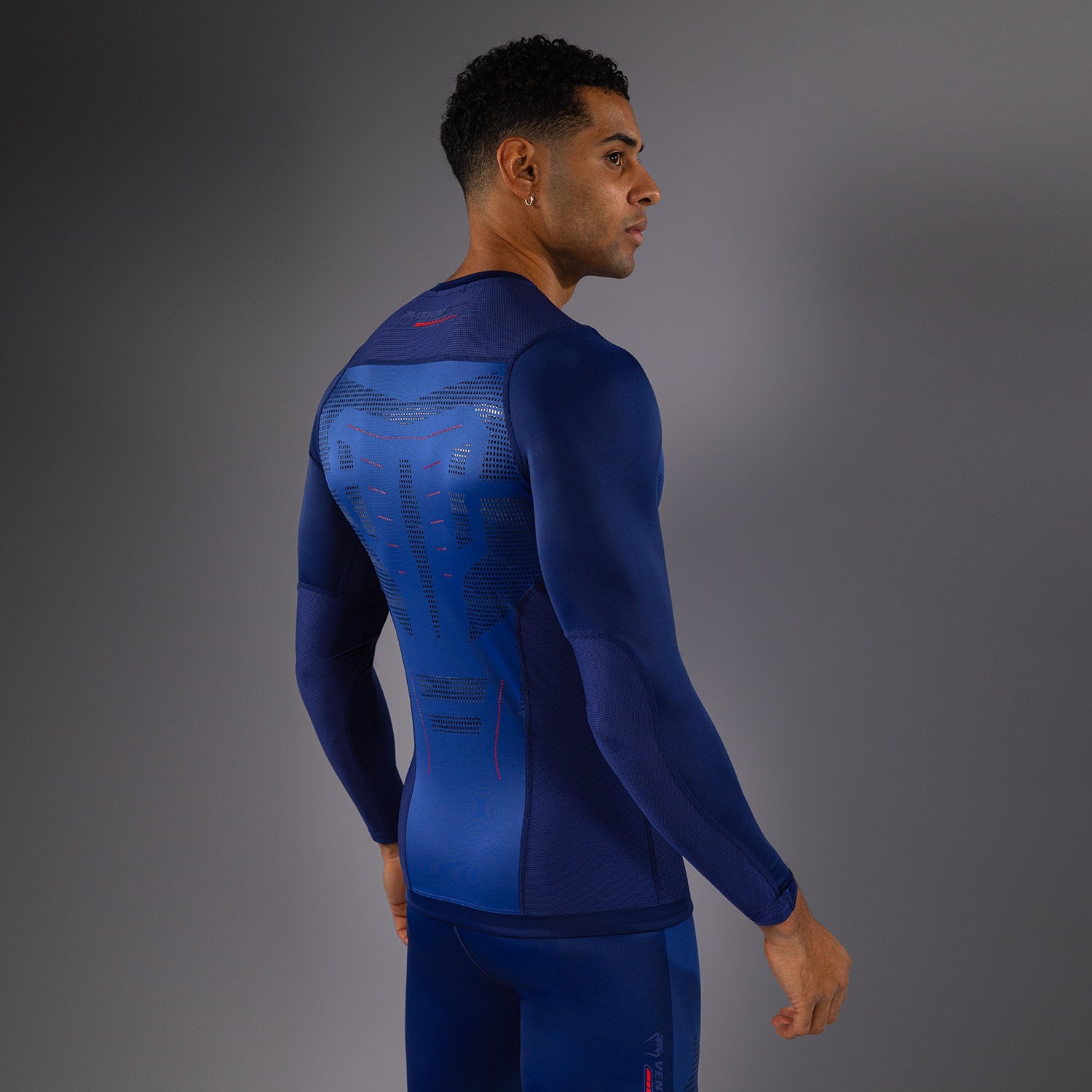 Venum Technical 3.0 Dlouhý Rukáv Rashguard - Noční Modrá