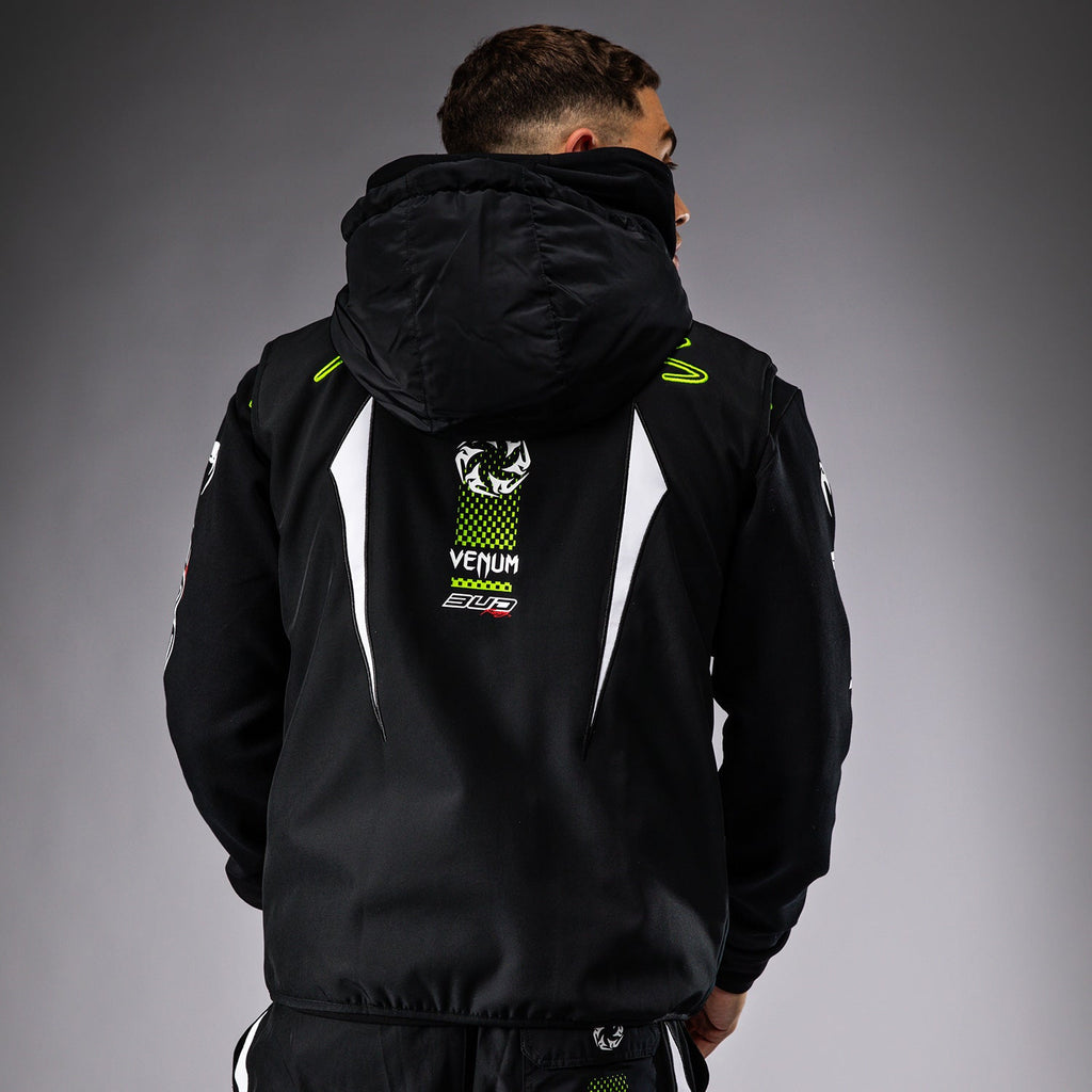 Venum x Bud Racing péřová bunda - černá/bílá/limetkově zelená
