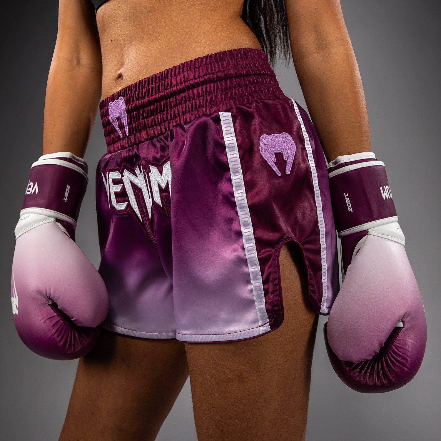 Venum Iris Muay Thai Shorts - Švestka/bílá