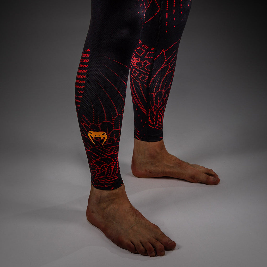 Venum Quetzal Fury Spats - Černá/Fury Červená/Mandrinková