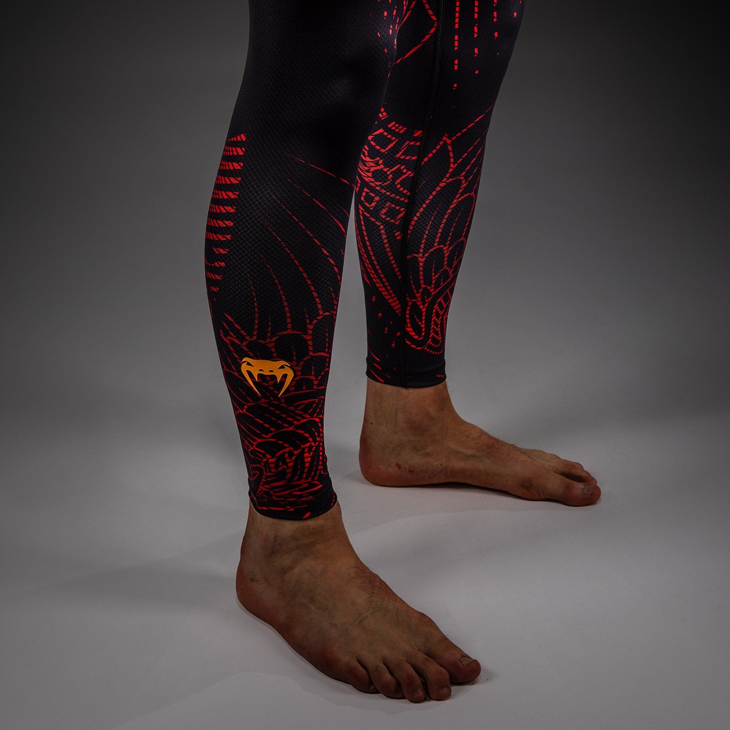 Venum Quetzal Fury Spats - Černá/Fury Červená/Mandrinková