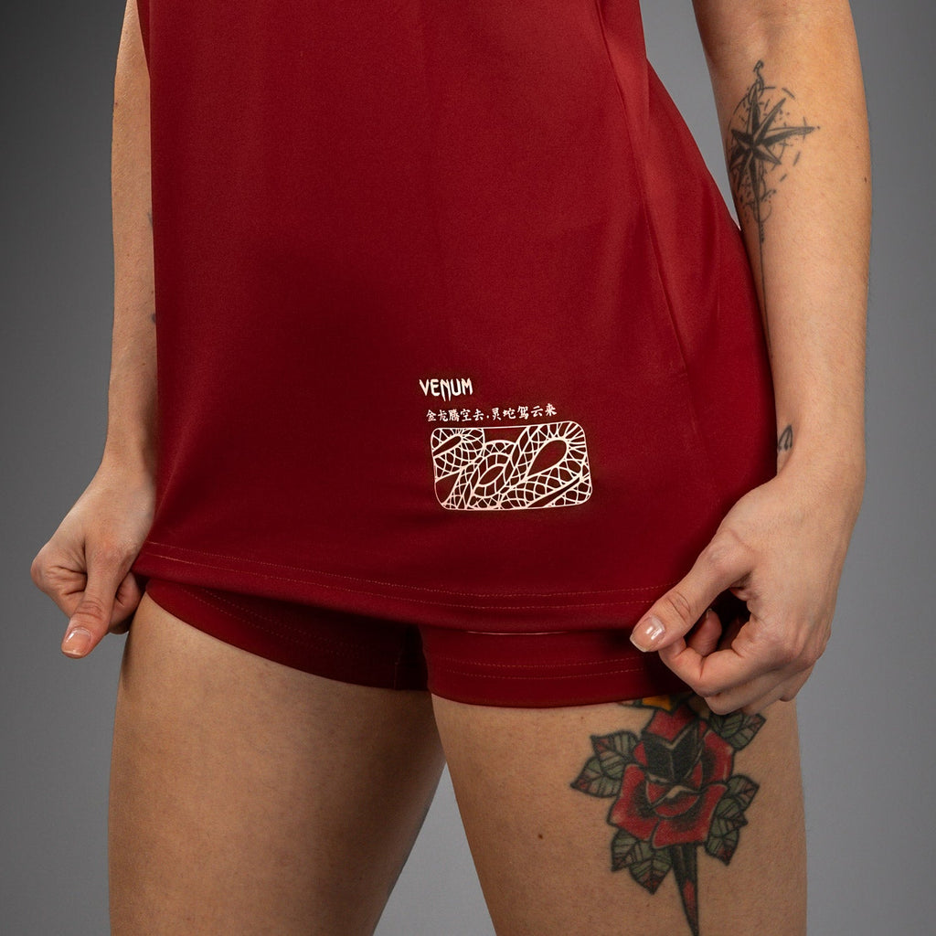 Venum Serpenti Dámské tričko Dry-Tech - Vínová/Slonová kost