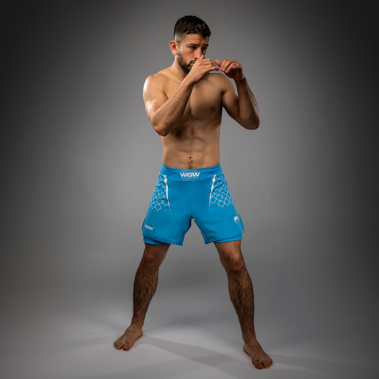 Pánské fightové šortky Venum x WOW FC - Pacifická modř