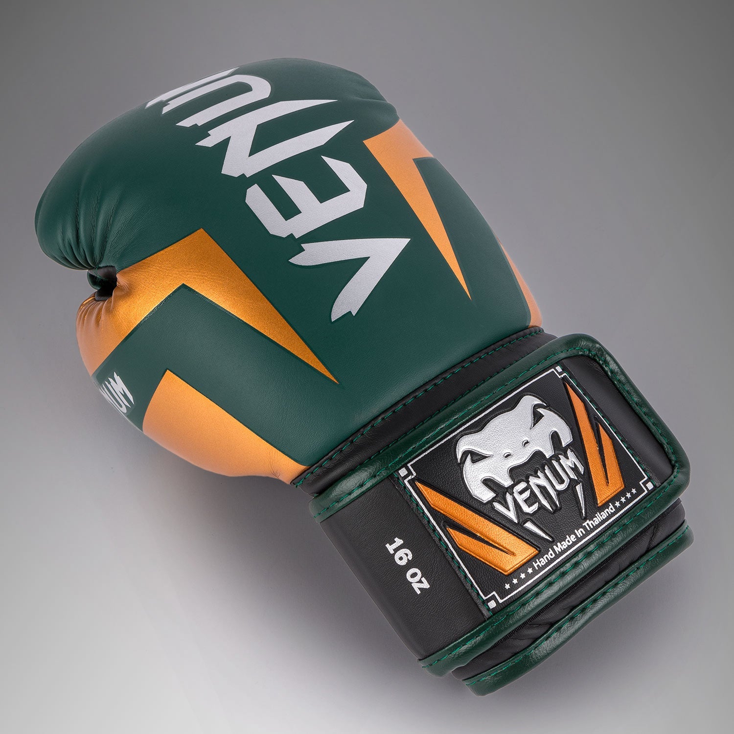 Venum Elite Boxerské rukavice - Zelená/Bronzová/Stříbrná