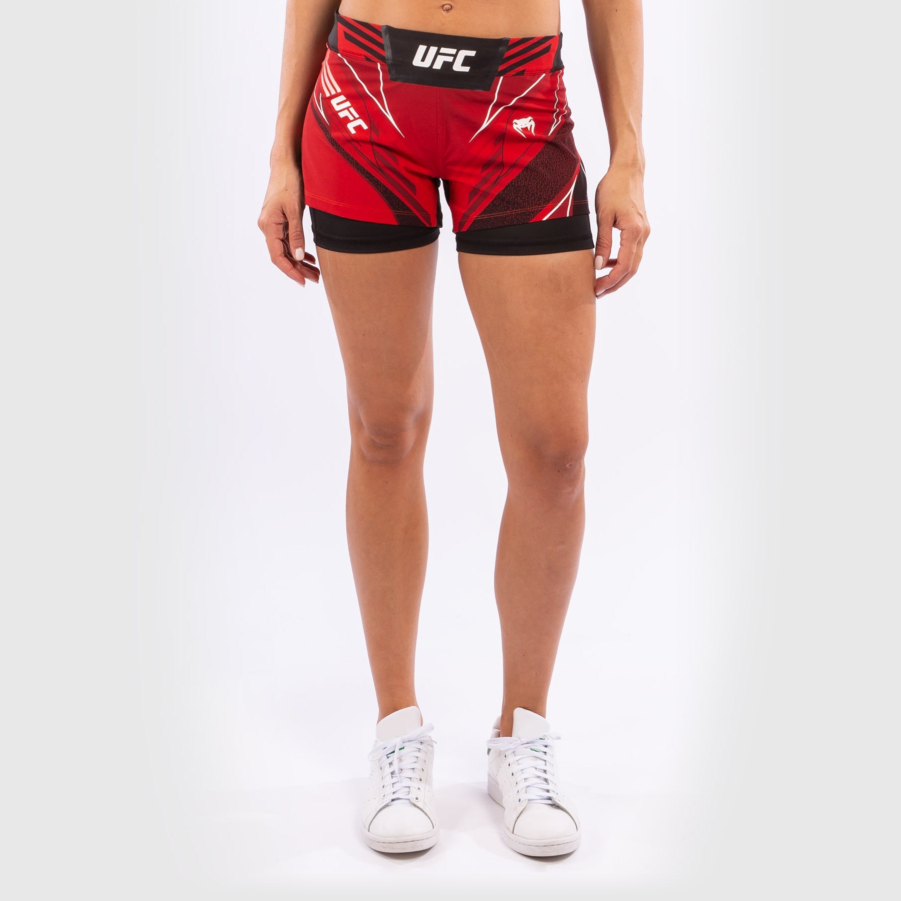 Dámské kraťasy UFC Venum Authentic Fight Night - Krátký střih - Červená