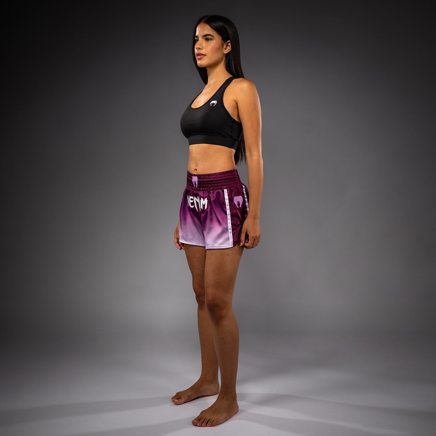 Venum Iris Muay Thai Shorts - Švestka/bílá