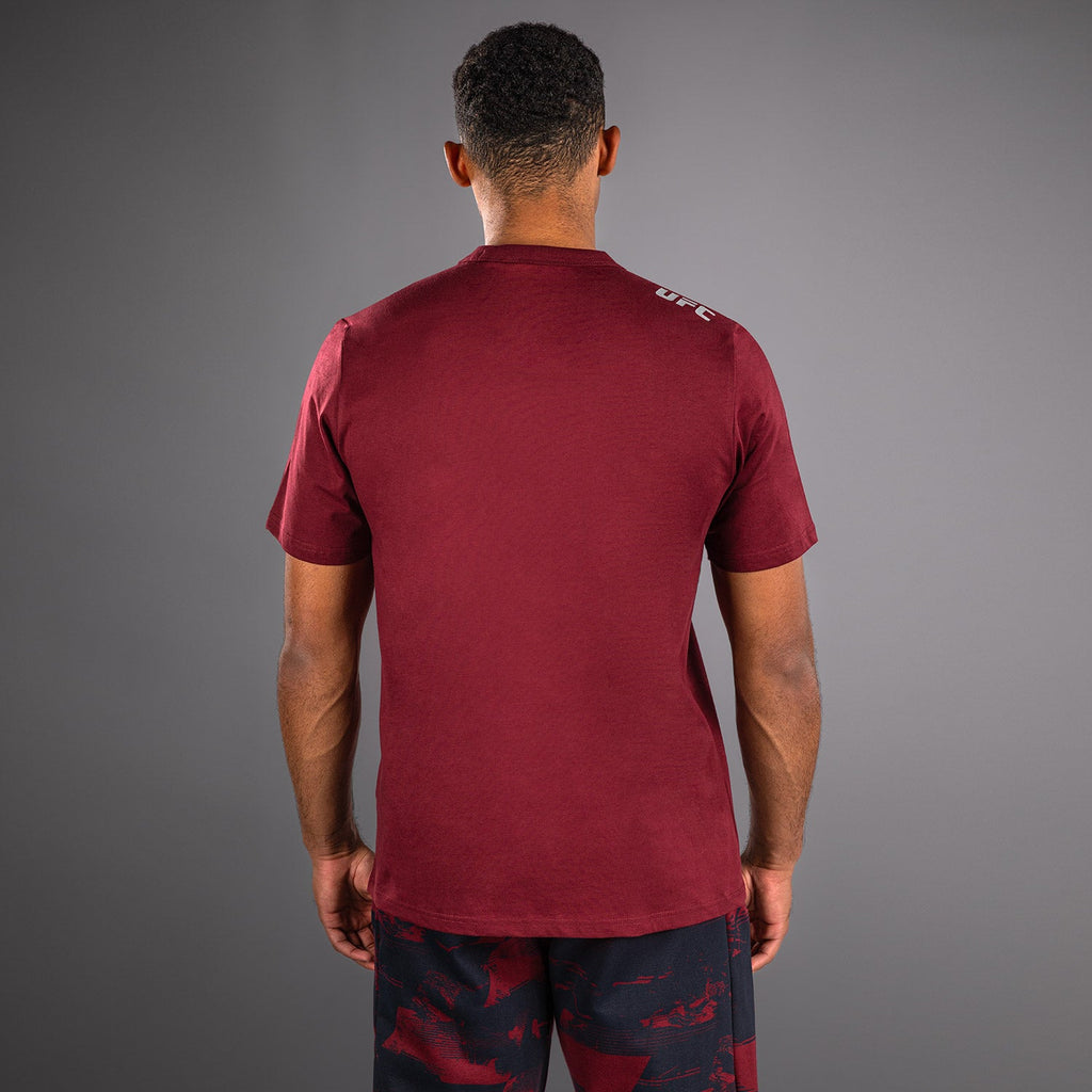 Pánské tričko s krátkým rukávem UFC Zenith by Venum Burgundy Authentic Fight Week