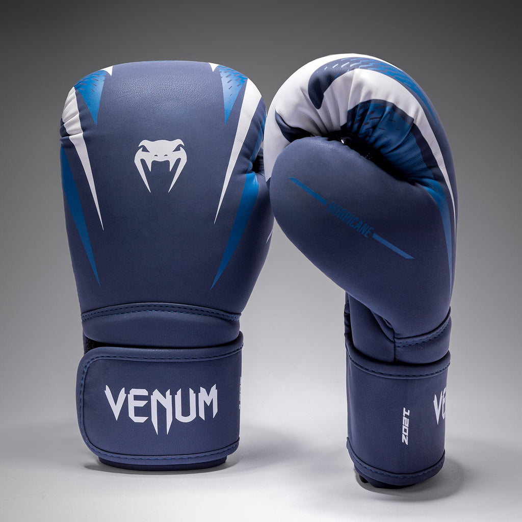 Boxerské rukavice Venum Hurricane - Midnight Blue/ White