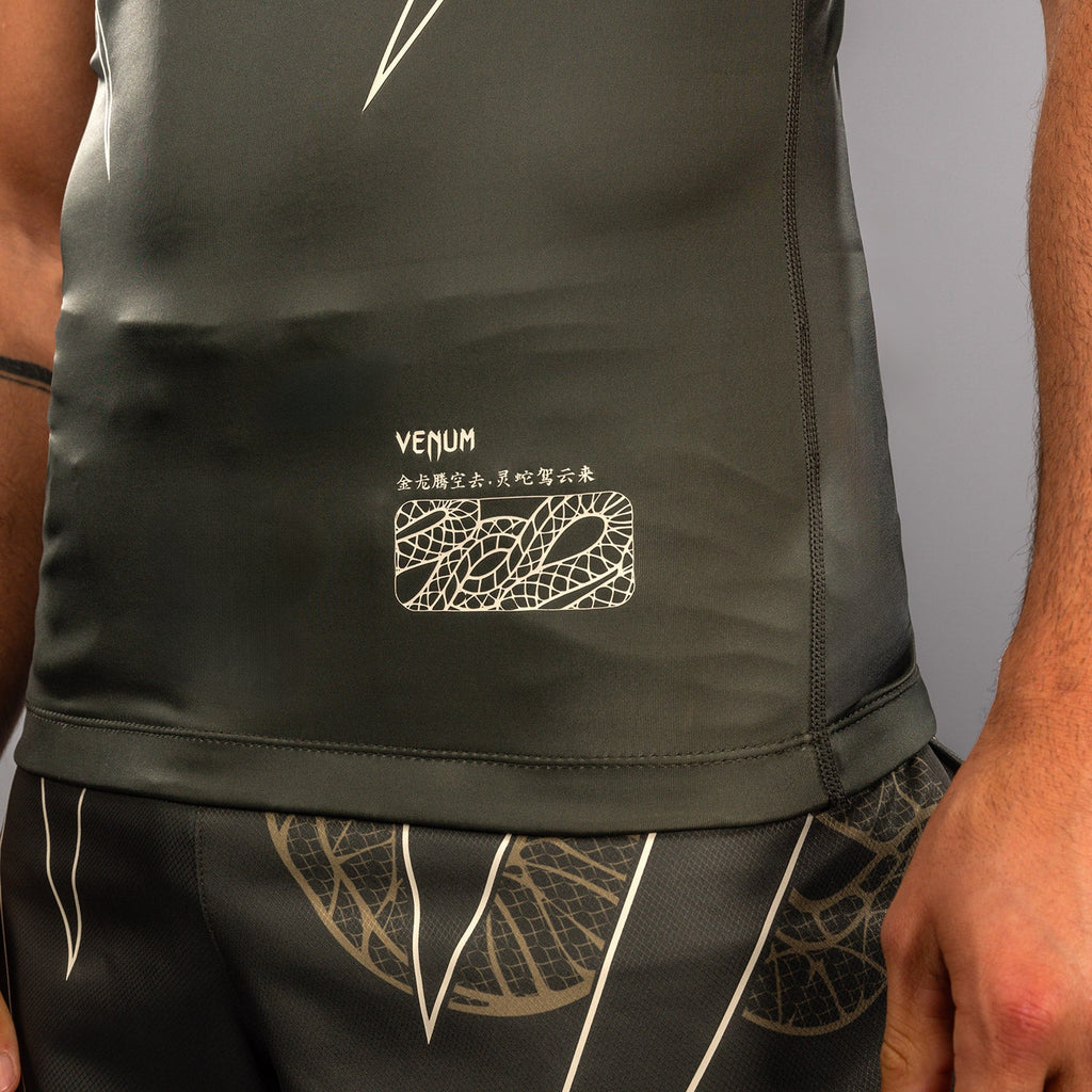 Venum Serpenti Triko s Krátkým Rukávem - Khaki/Bronzová/Slonová kost