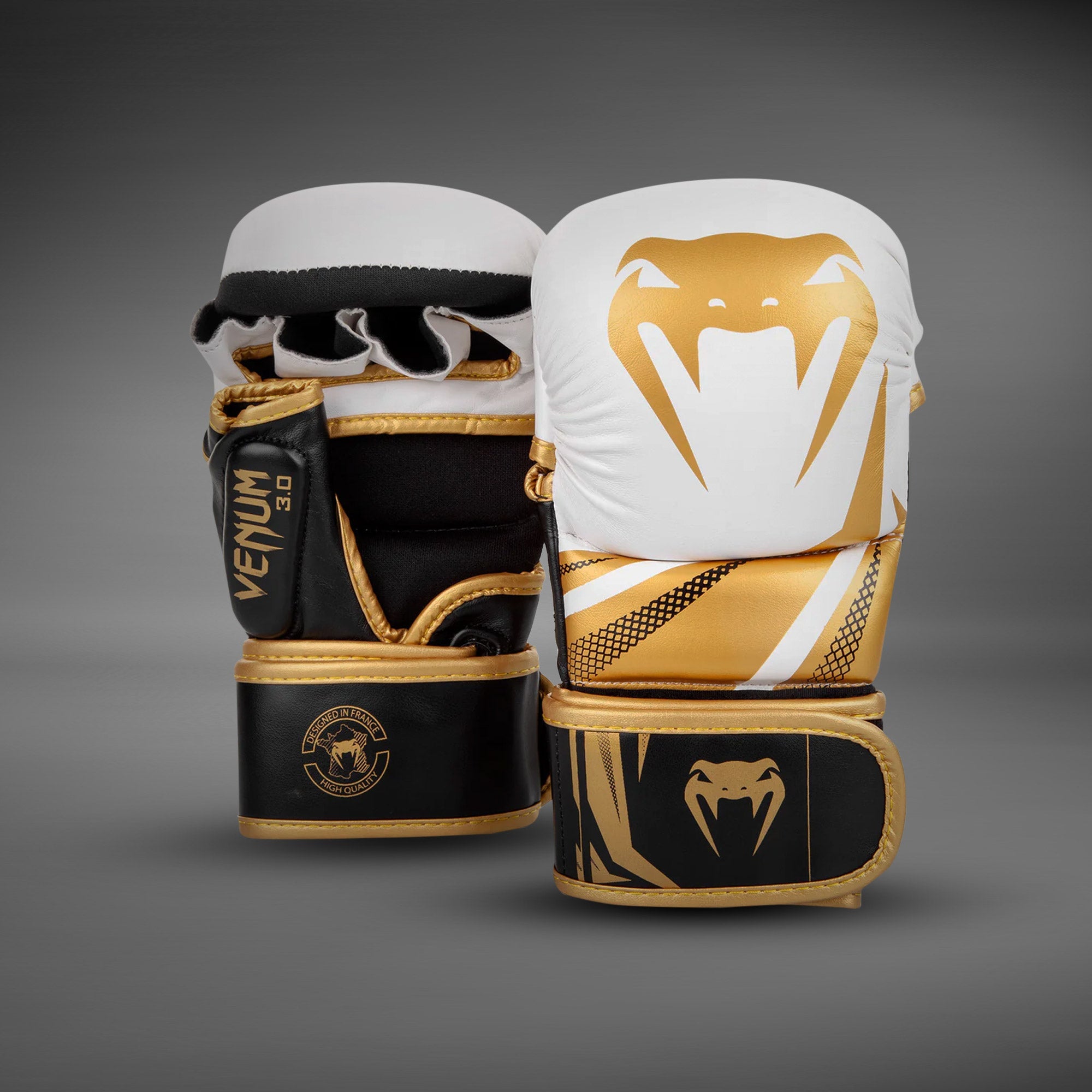 Venum Challenger 3.0 Sparring Gloves - White/Black/Gold