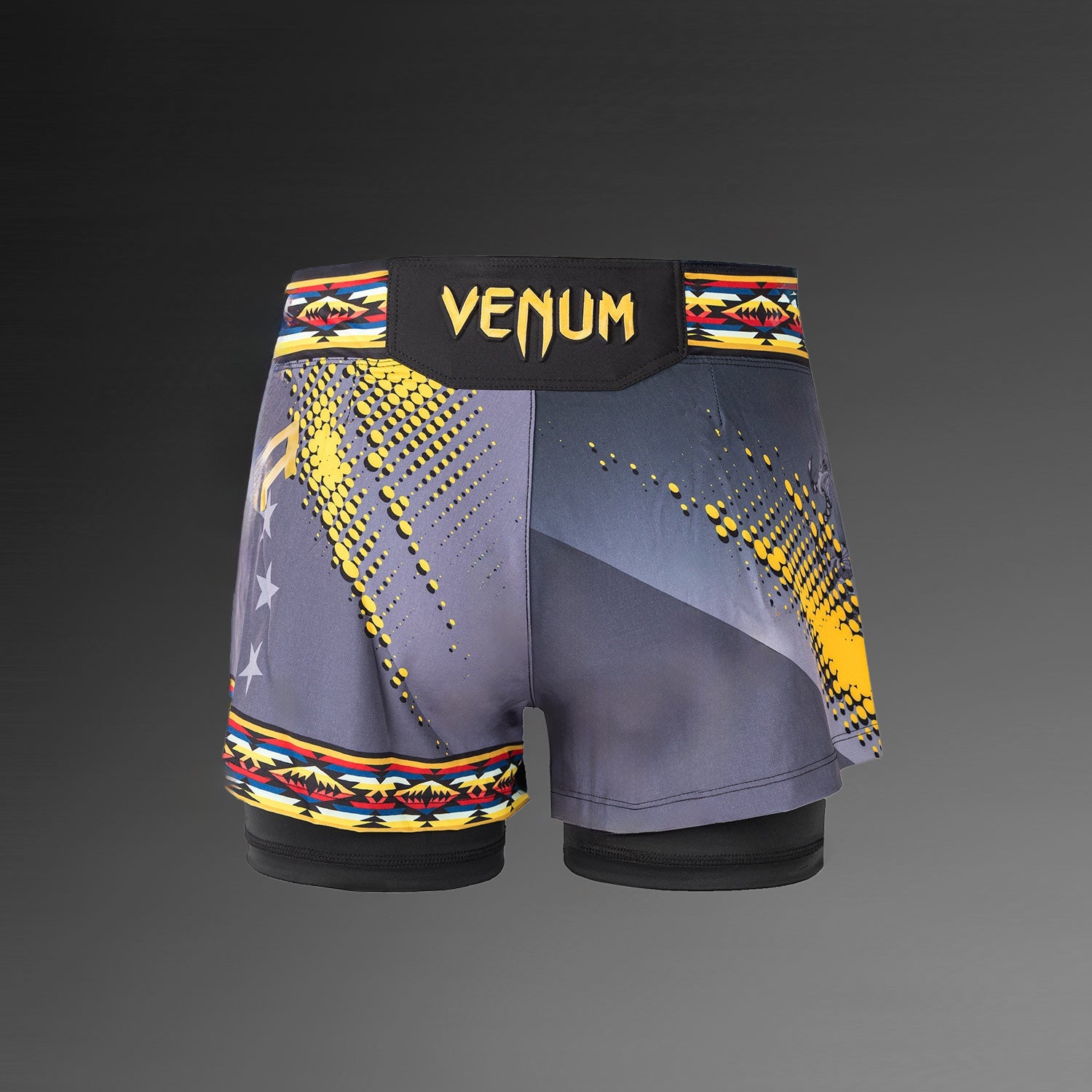 Dámské UFC Unrivaled by Venum černé krátké bojové šortky Julianna Peña