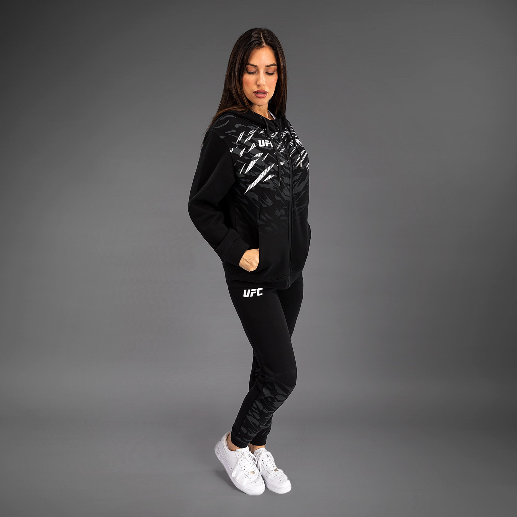UFC Fusion od Venum Dámská replika mikiny na zip - Černá