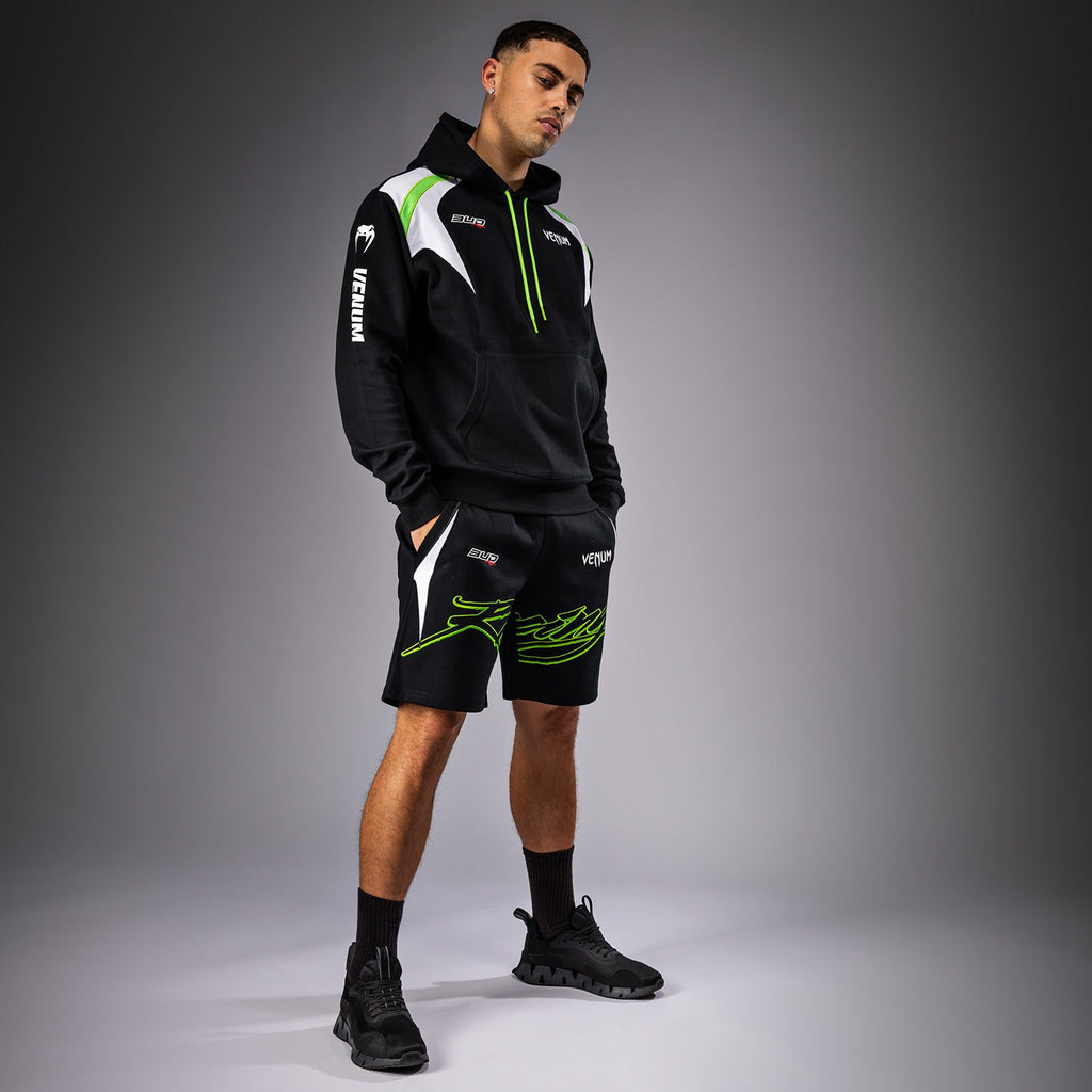 Pánské bavlněné šortky Venum x Bud Racing - černá/bílá/limetkově zelená
