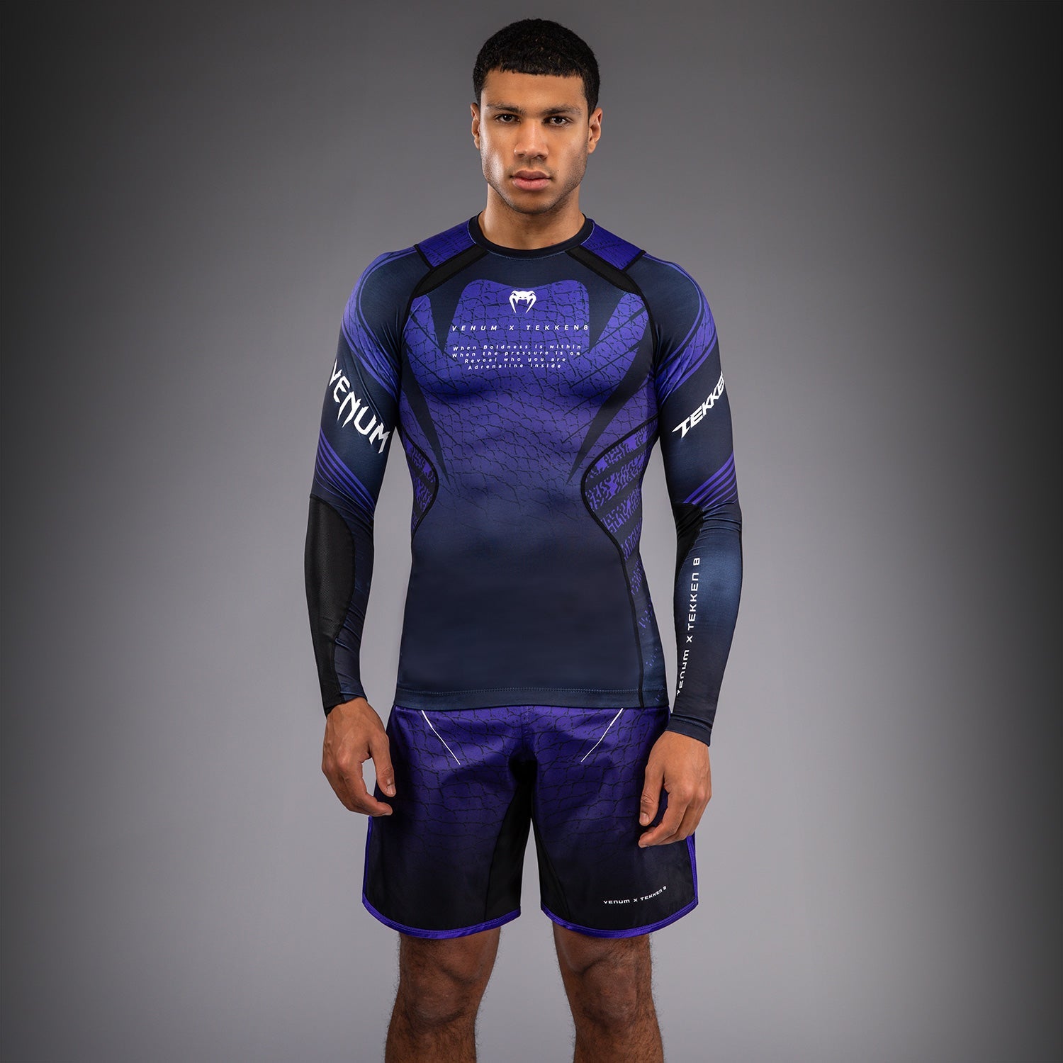 Venum x TEKKEN 8 Dlouhý rukáv Rashguard - Kazuya - Černá/Fialová